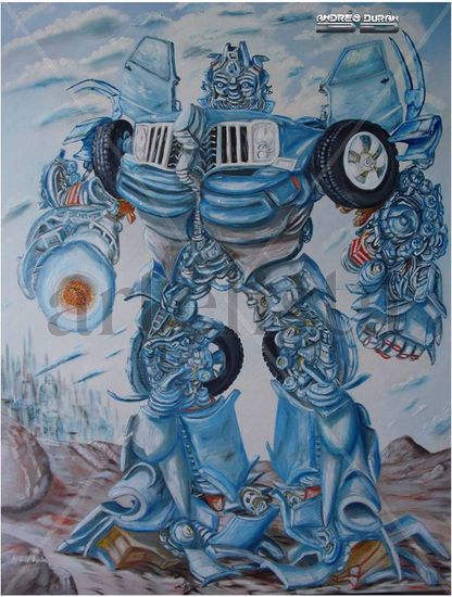 Robot Andurs Oil Canvas Figure Painting