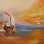Barcos. Inspirado en El Temerario Remolcado, de Joseph Turner