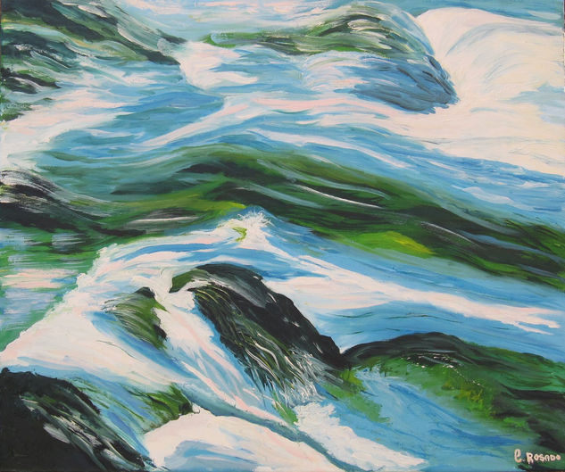 Río bravo Oil Canvas Marine Painting