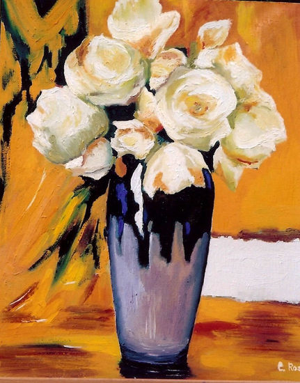 Copia de Sorolla Oil Panel Floral Painting