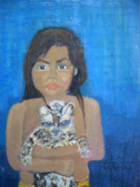 Niña con Gato