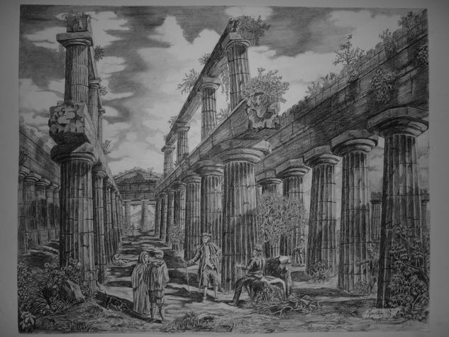 Ruinas del templo de Neptuno Graphite