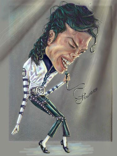 Caricatura MICHAEL JACKSON.