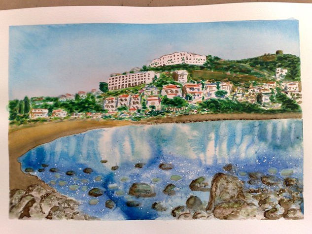 cala Montgó Watercolour Paper Landscaping