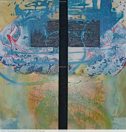 "Composicion en azul"
