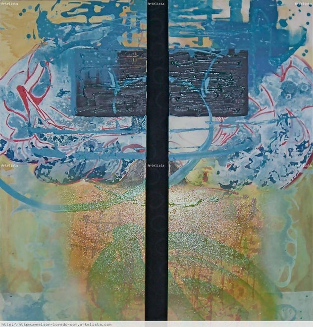 "Composicion en azul"