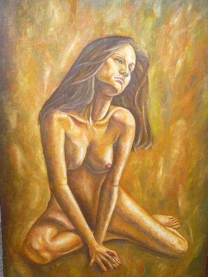 Madonna 2 Oil Panel Nude Paintings