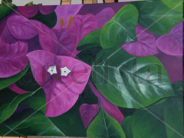 buganvillas Oil Canvas Floral Painting