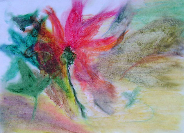 Viento Wax Paper Floral Painting