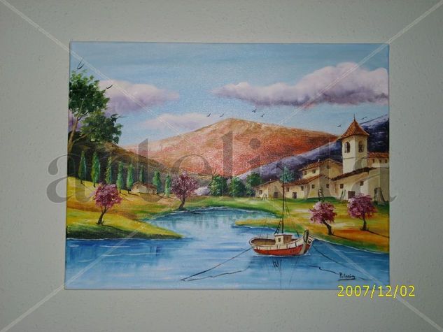 Viaje de placer Oil Canvas Landscaping