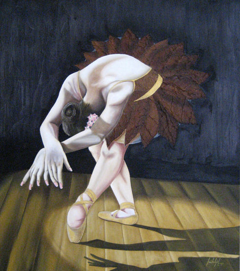 LA DANZA DEL TABACO 2 Mixed media Canvas Figure Painting