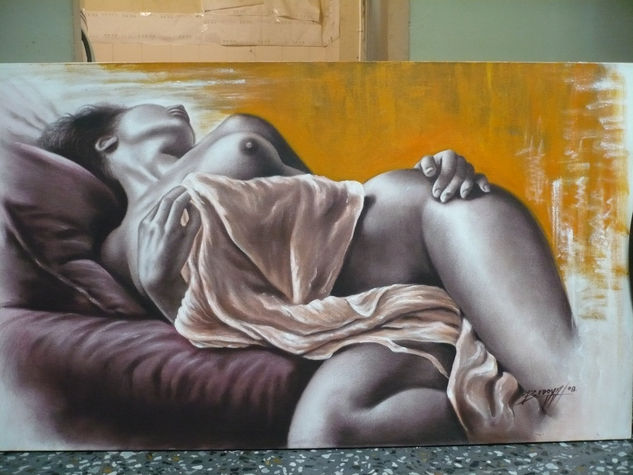 dama en el sofa Oil Canvas Nude Paintings