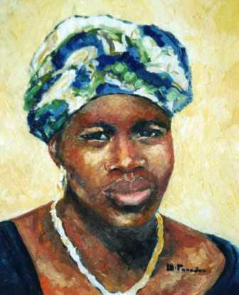 Noia senegalesa Oil Canvas