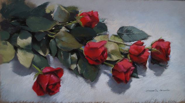 Otras rosas. Oil Canvas Floral Painting