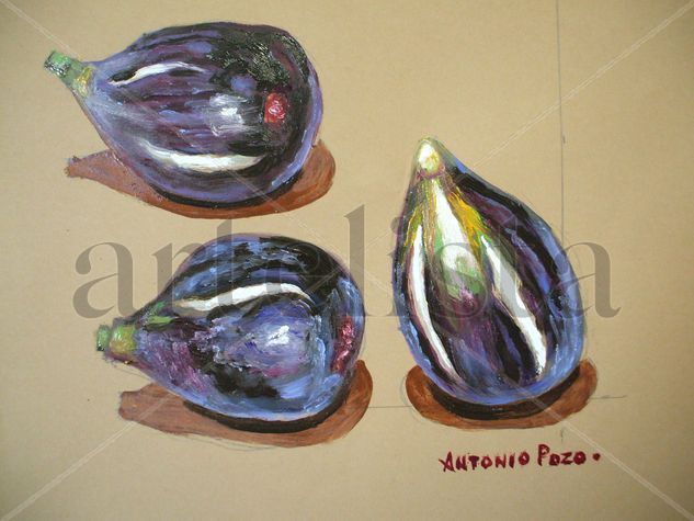 brevas Oil Paper Still Life Paintings