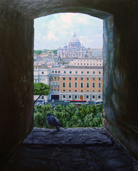 SAN PEDRO DESDE SANT ANGELO Oil Panel Landscaping