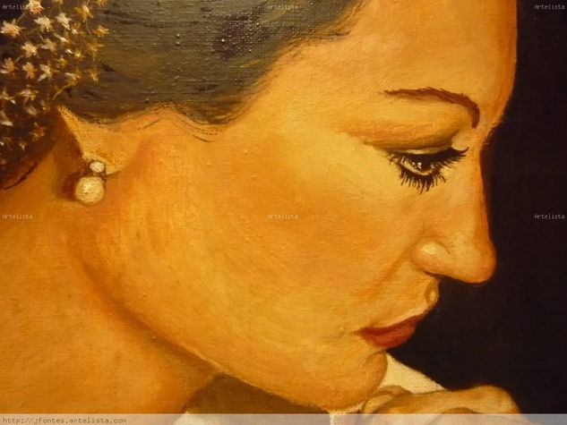 DETALLE DE "LA NOVIA" Óleo Lienzo Retrato