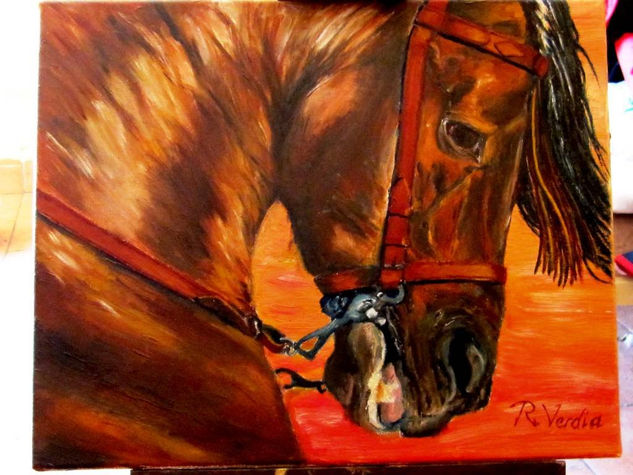 Fuerza y tensión Oil Canvas Animals