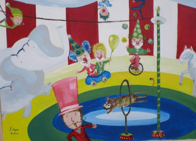 Circo infantil Acrylic Canvas Landscaping