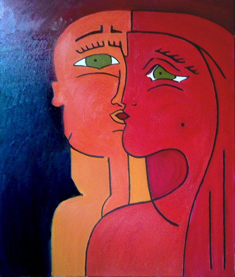 el beso 8 Oil Canvas Figure Painting