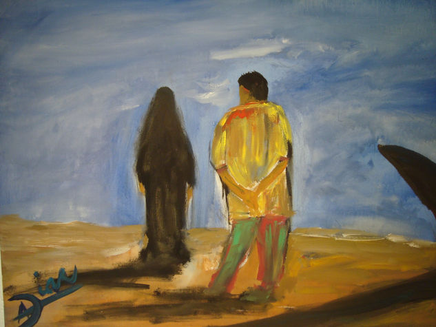 EL POBRE Y LA MONJA Oil Canvas Landscaping