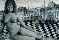 La fuerza del juego I Ink Card Nude Paintings