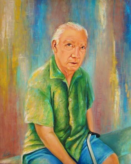 PAPITALI,EL ABUELO Oil Canvas Portrait