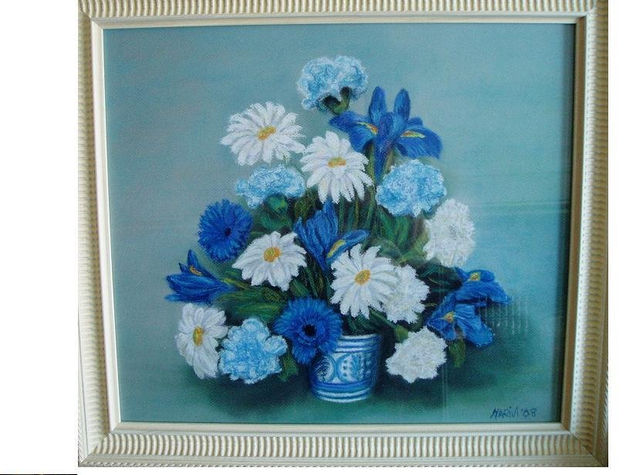 Florero  Azul Oil Canvas Landscaping