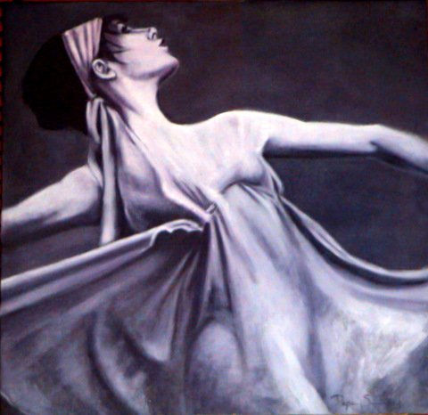 Estudio de bailarina Oil Canvas Figure Painting