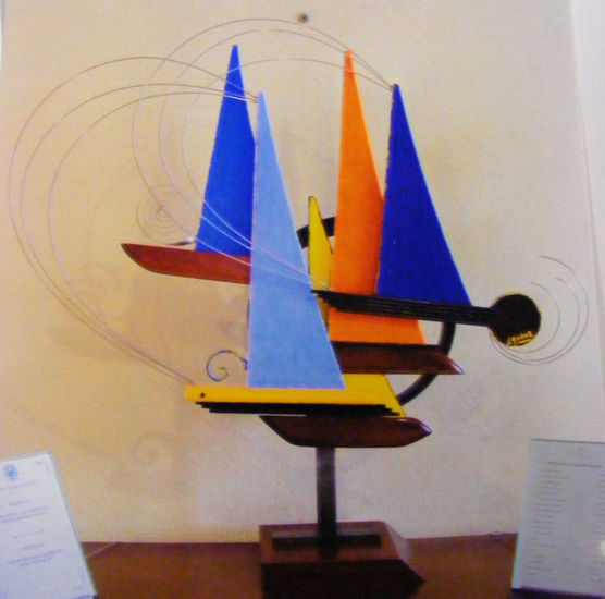 Regata 5 veleros Metal Figurative