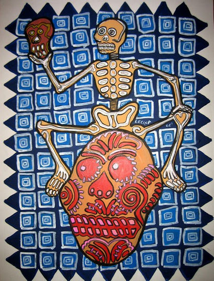 dia de muertos 3 Acrílico Papel Figura