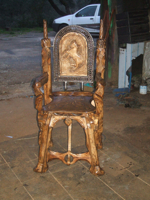 silon de madera tallada unico