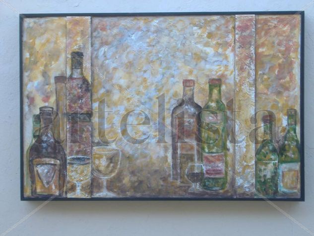 botellas Acrylic Canvas Still Life Paintings