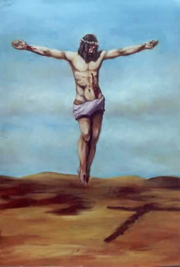 Cristo. Oil Canvas Figure Painting