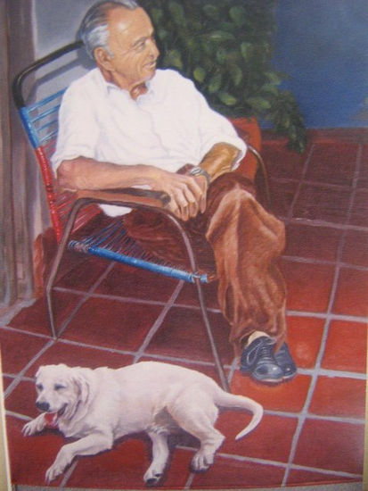 Retrato de mi Suegro Óleo Lienzo Retrato