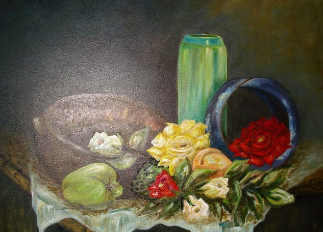 Natureza Morta Flores e Frutos 