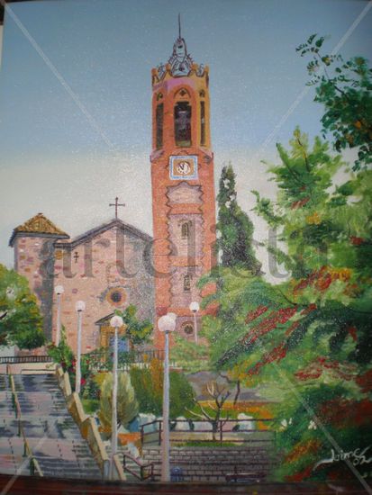 Iglesia de Ripollet Oil Canvas Landscaping