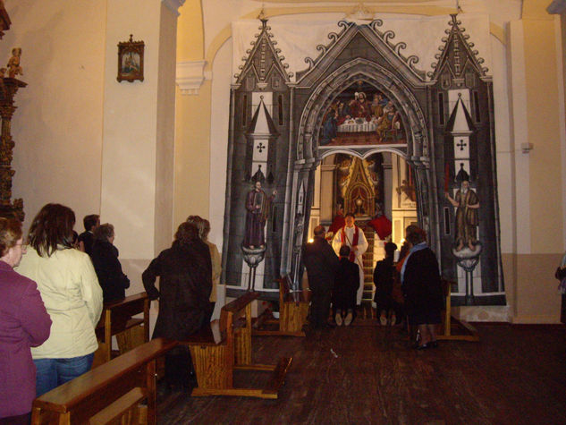 TELON DEL ALTAR DEL SANTISIMO (se pone en Semana Santa)   restaurado 