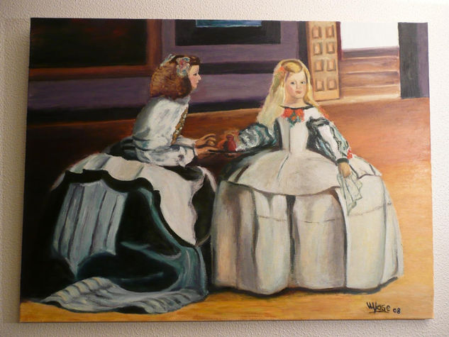 Meninas Oil Canvas Portrait