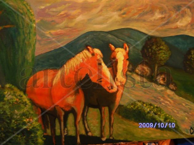 caballitos a la orilla del río
