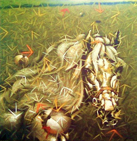 Edgar Gutierrez: From the Kingdom's Horses: "Victorianna III" Oil Canvas Landscaping