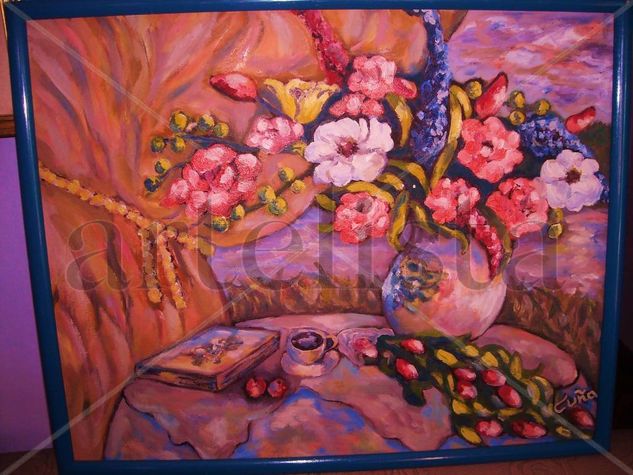 FLORES DE MI IMAGINACION Oil Canvas Still Life Paintings