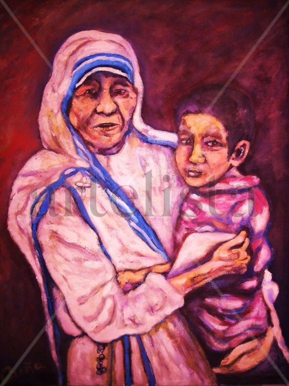 MADRE TERESA CON NINO