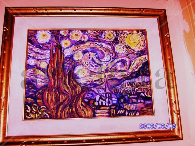 IMITANDO A VANG GOGH Oil Canvas Landscaping