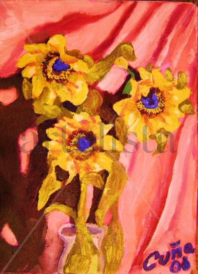 GIRASOLES Oil Canvas Floral Painting