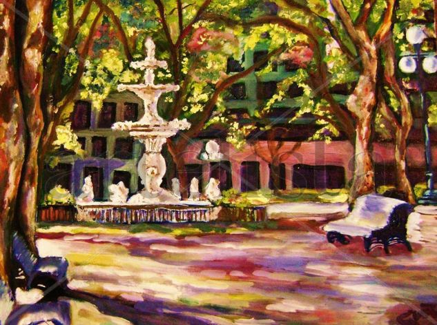 PLAZA MATRIZ Oil Canvas Landscaping