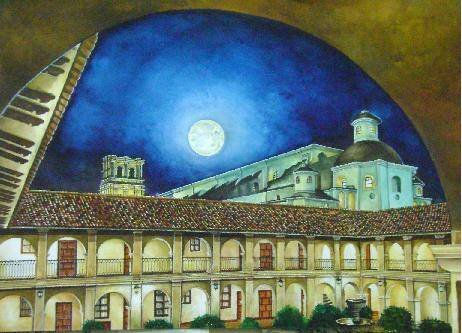 Hotel Monasterio Popayan (Colombia) Watercolour Paper Landscaping