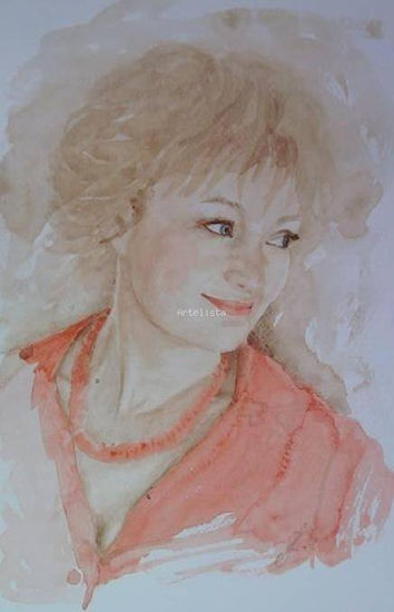 alina Watercolour Paper Portrait