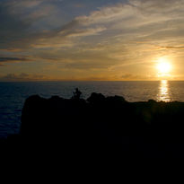 Fisherman at sunset