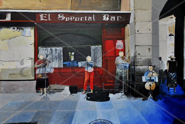 Músicos en la calle de Madrid